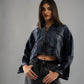 Acid Wash Blue-Grey Cropped Jacket