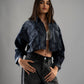 Acid Wash Blue-Grey Cropped Jacket