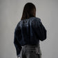 Acid Wash Blue-Grey Cropped Jacket