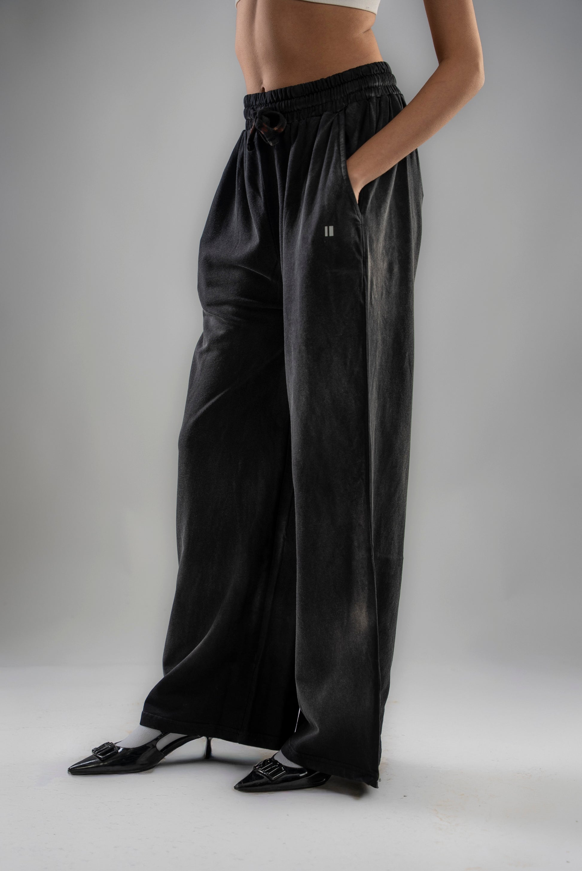 Chapter2Drip Black spray-wash baggy joggers — view 3