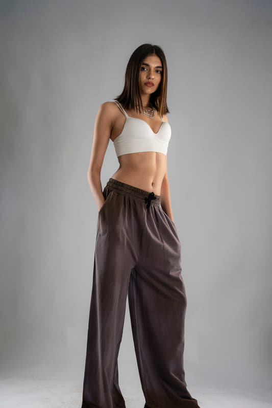 Chapter2Drip Brown spray-wash baggy joggers — view 2