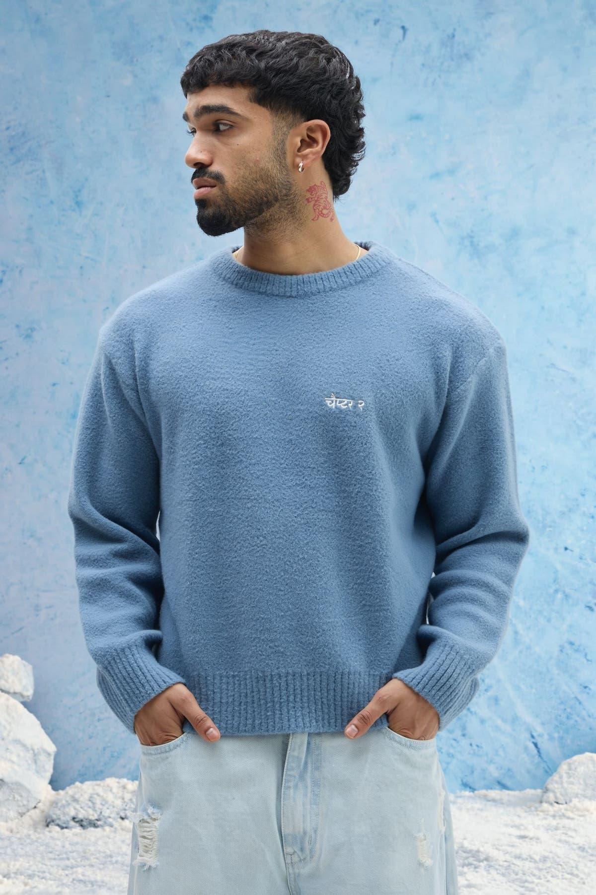 Dusty Blue Basic Sweater