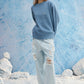 Dusty Blue Basic Sweater