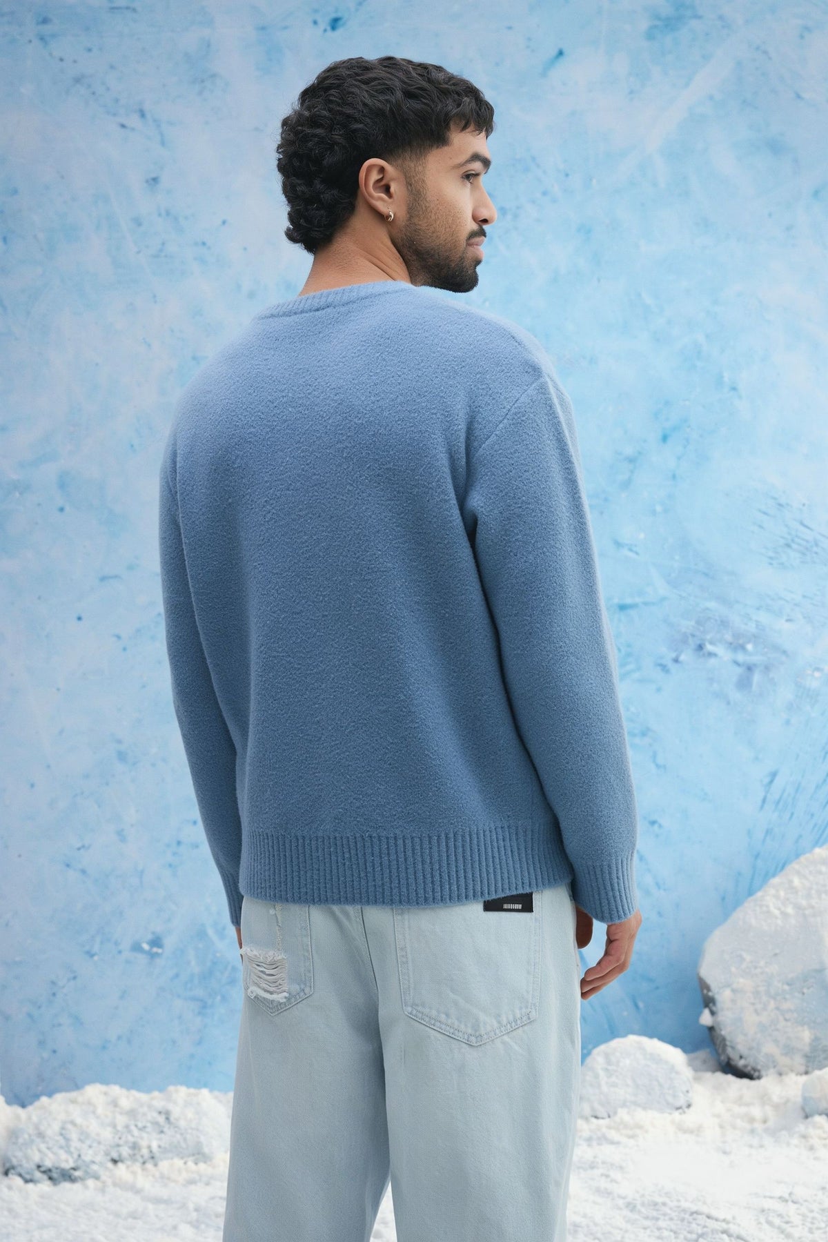 Dusty Blue Basic Sweater