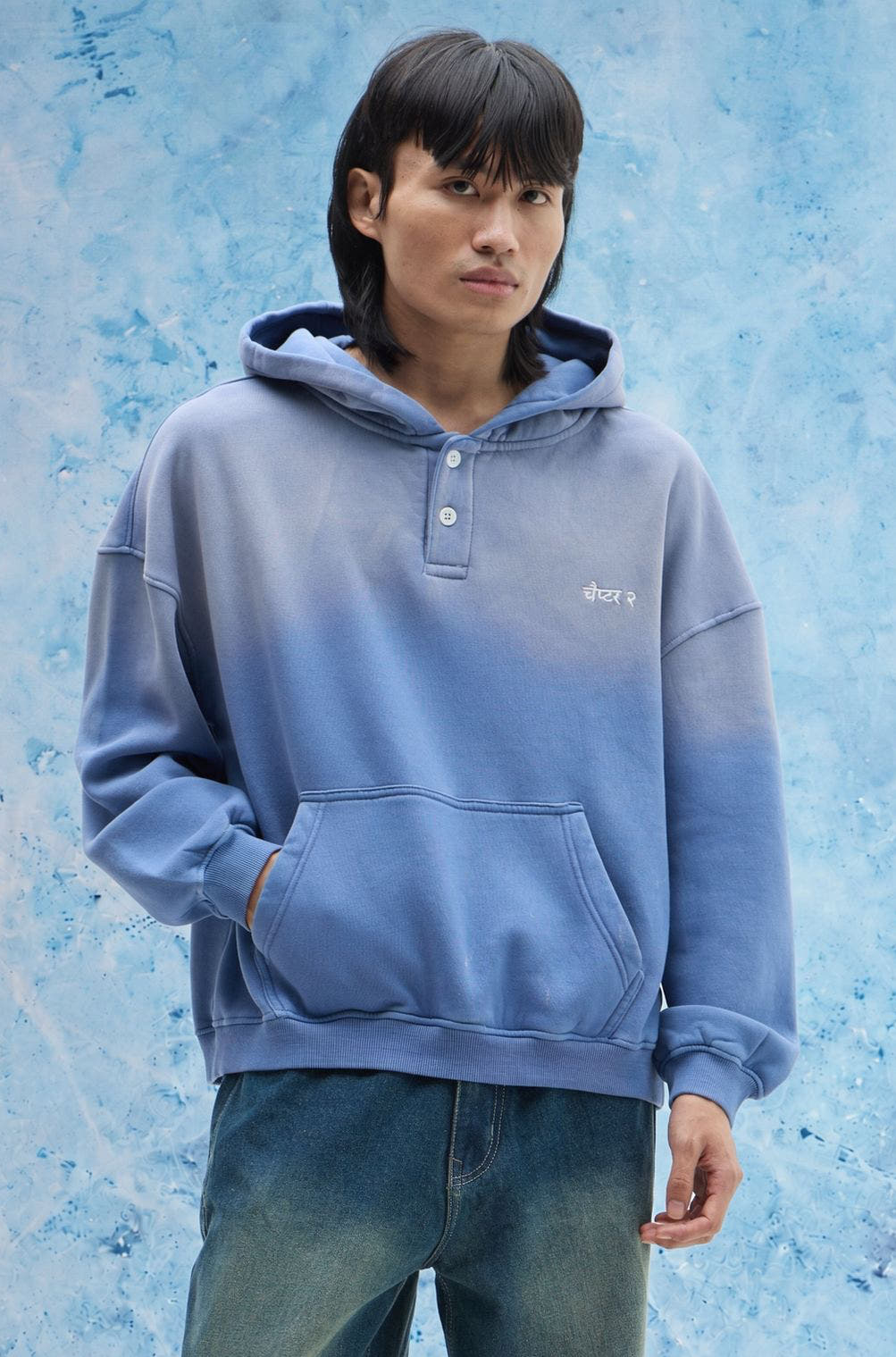 Dusty Blue Polo Hoodie