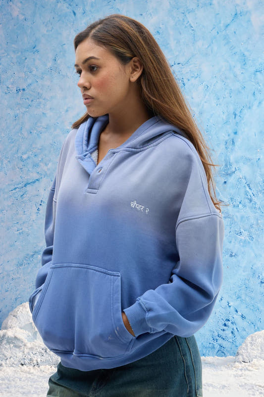 Dusty Blue Polo Hoodie