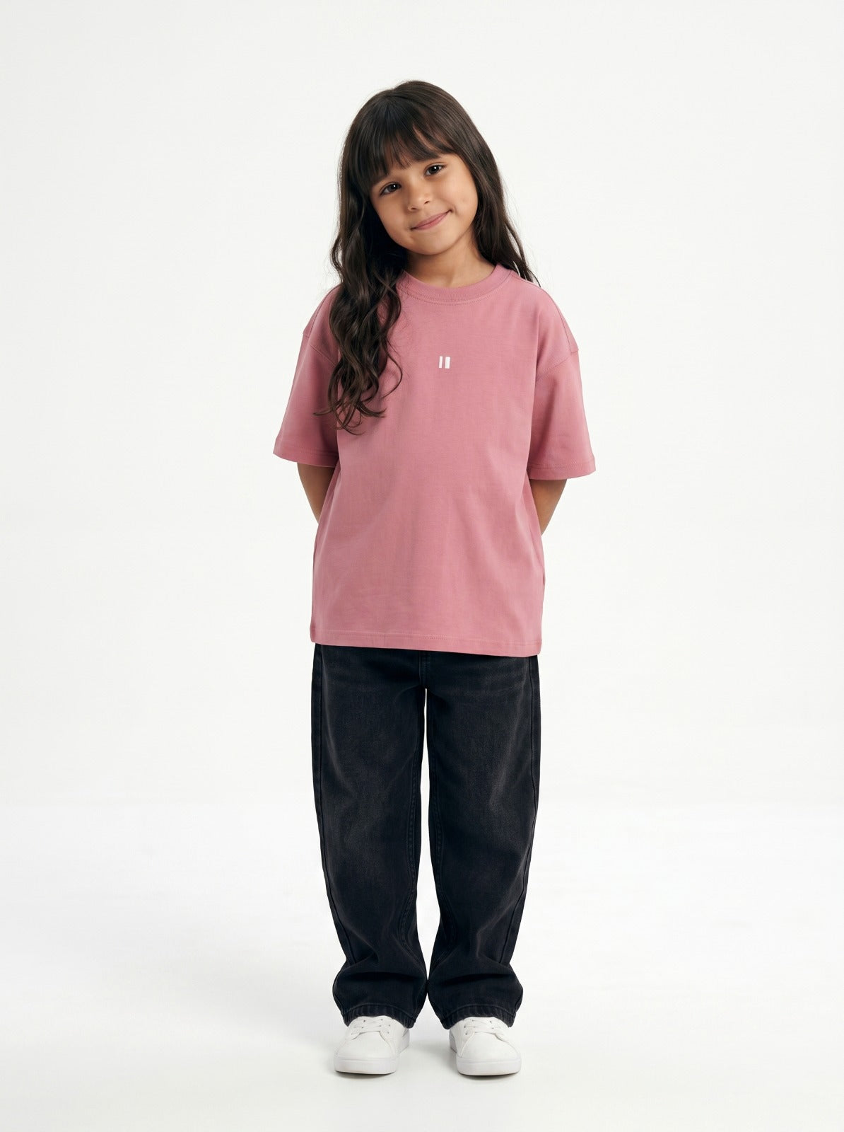 Dusty Pink Solid T-Shirt Jr