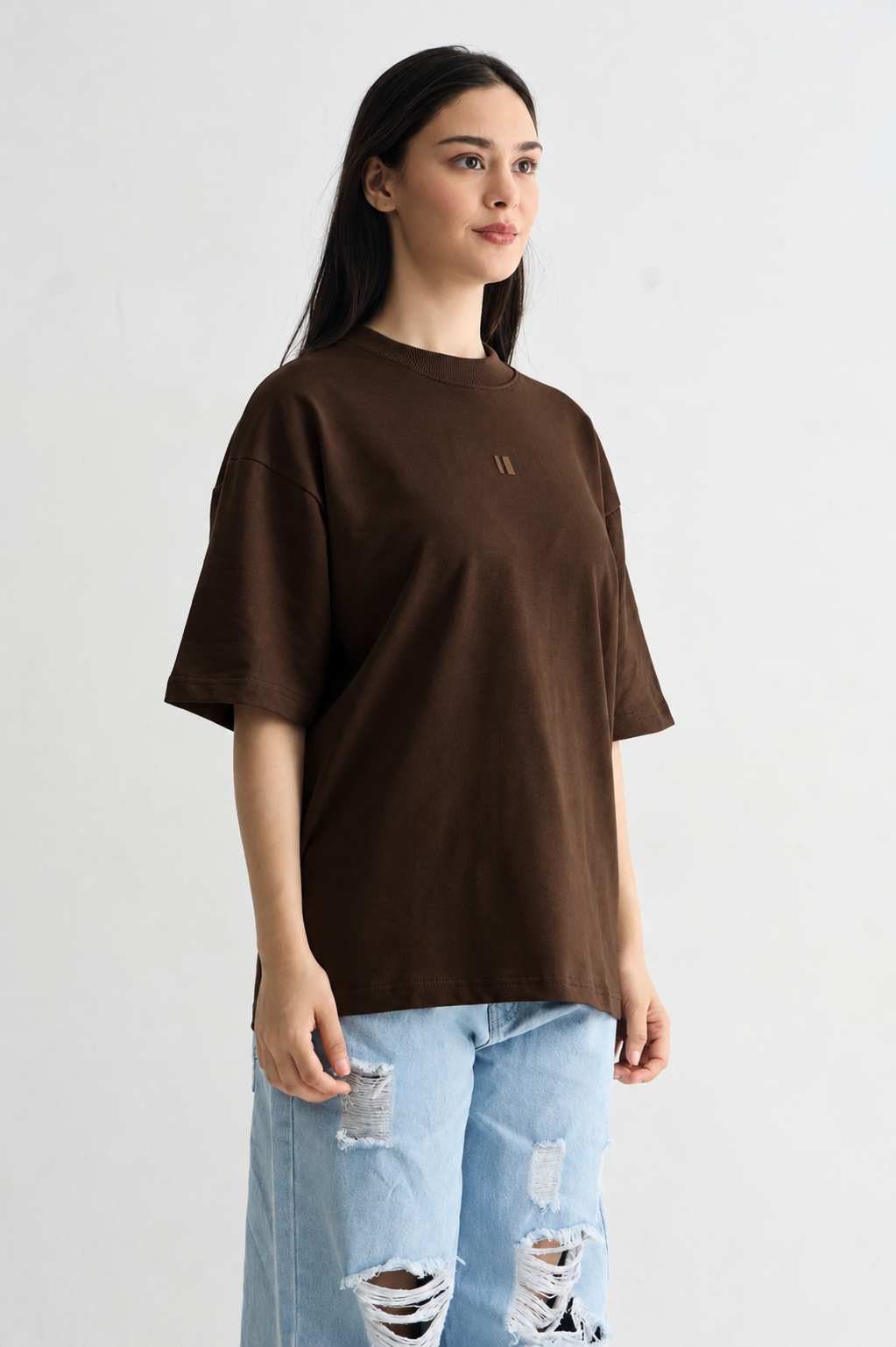 Brown Solid T-shirt