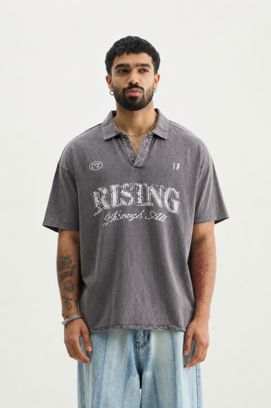 Rising Through All Charcoal Polo