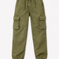 Olive Wash Denim Joggers Jr