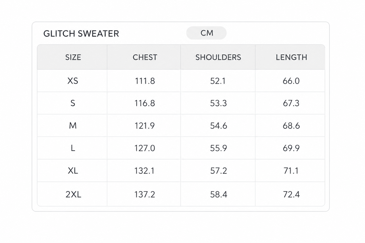 Size chart - CMS