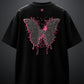 BLACK METAMORPHED BUTTERFLY T-SHIRT