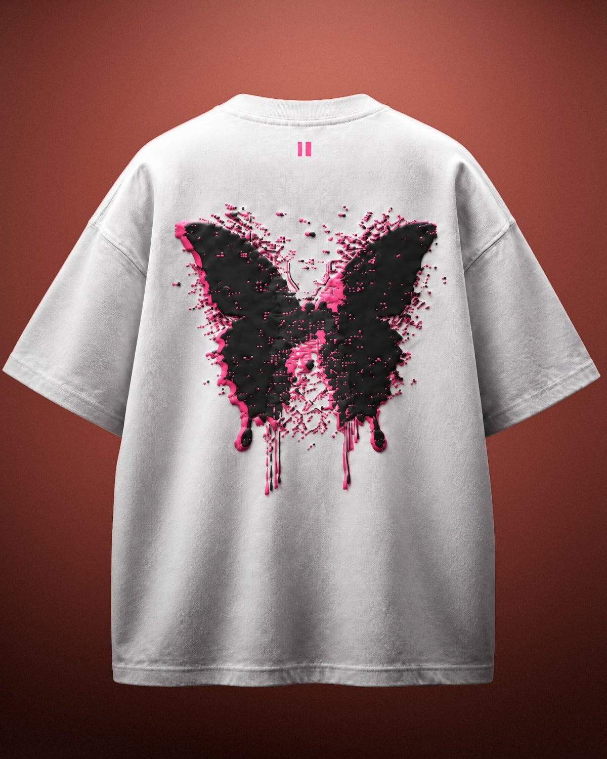 WHITE METAMORPHED BUTTERFLY T-SHIRT