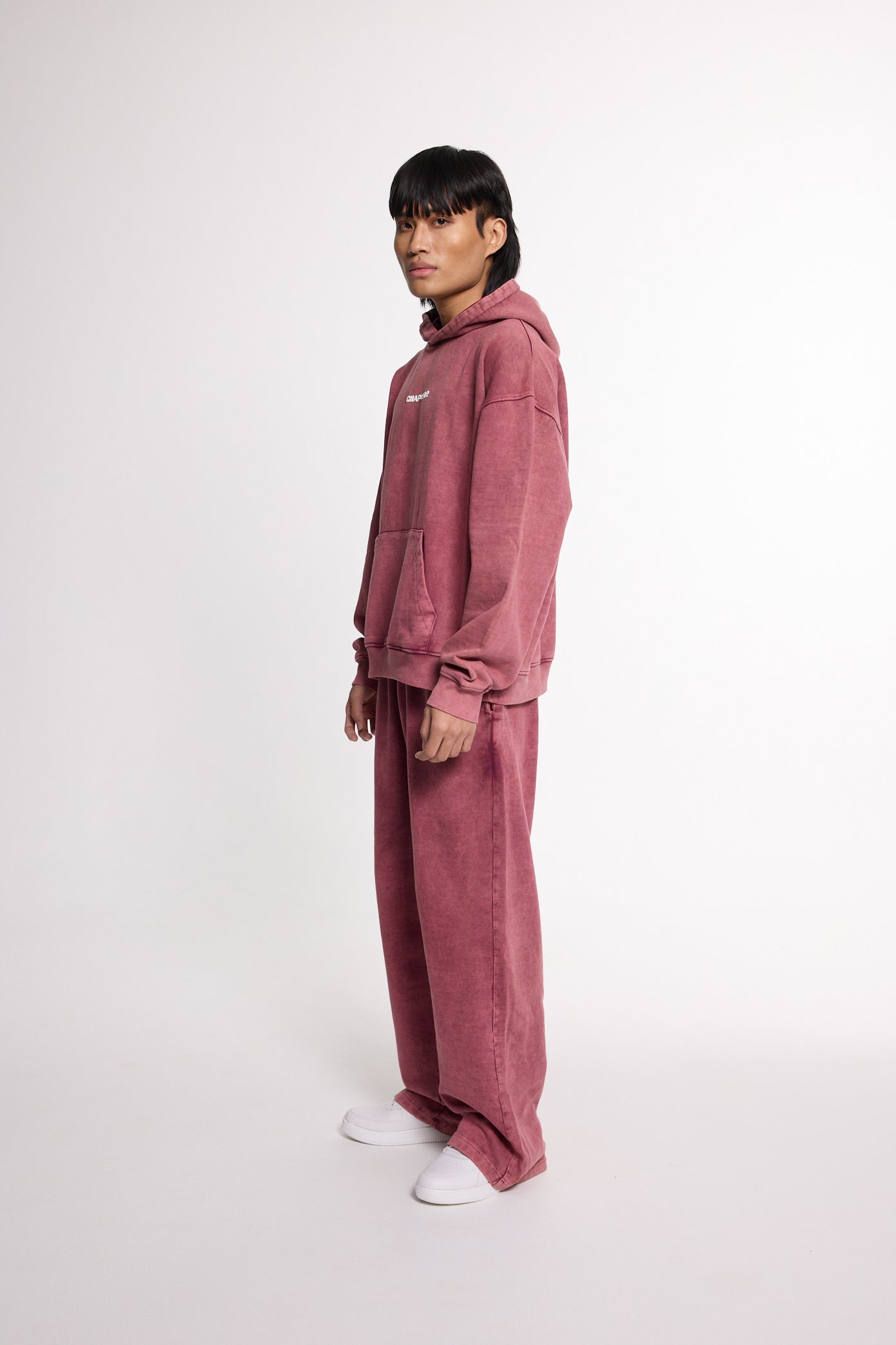 Burgundy washed Hoodie