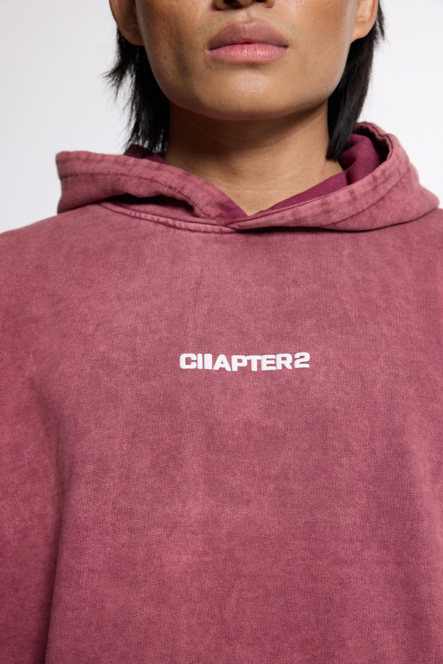 Burgundy washed Hoodie