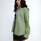 Washed Olive Denim Shirt