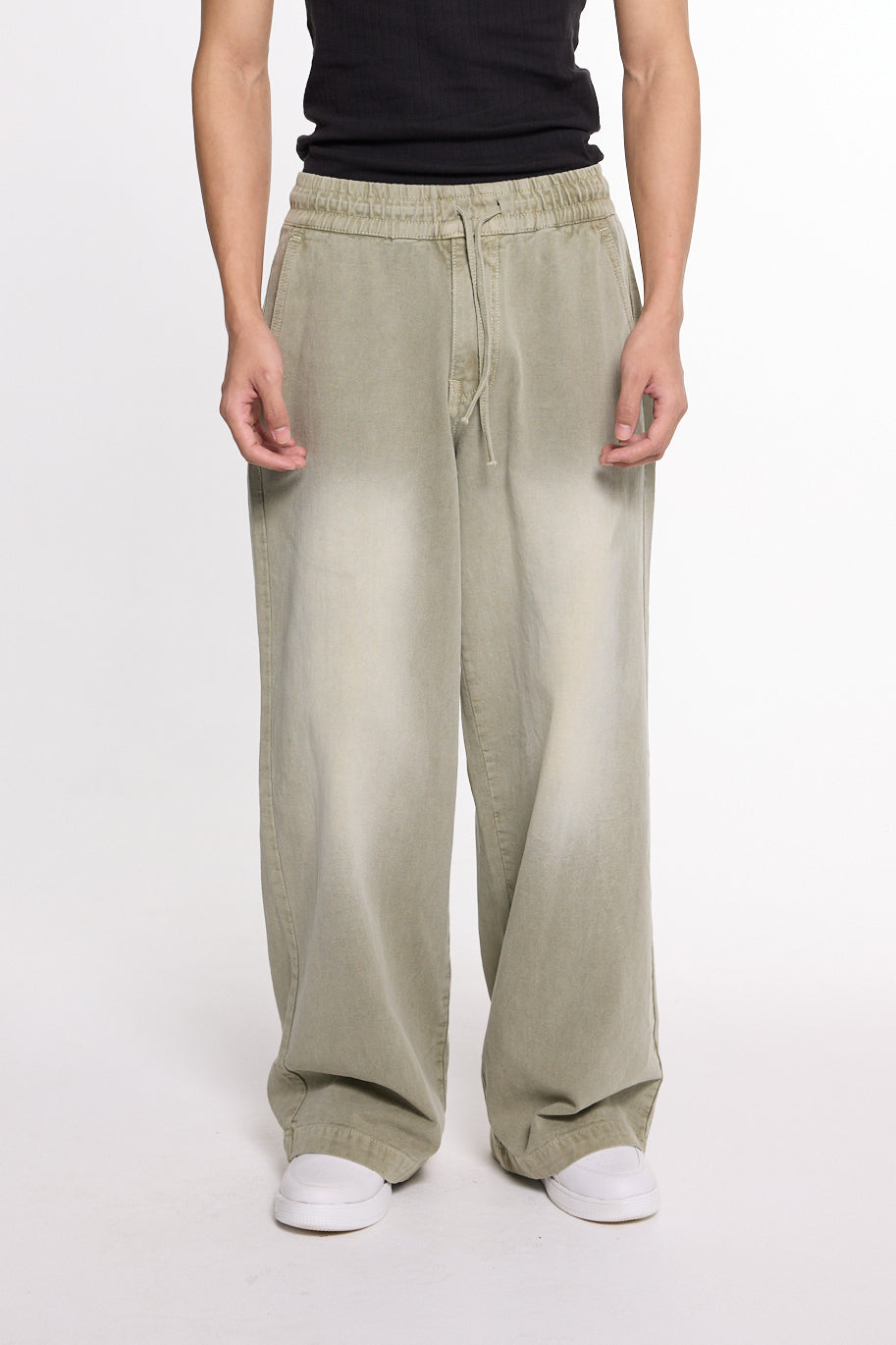 Olive Washed Denim Co-ord Set