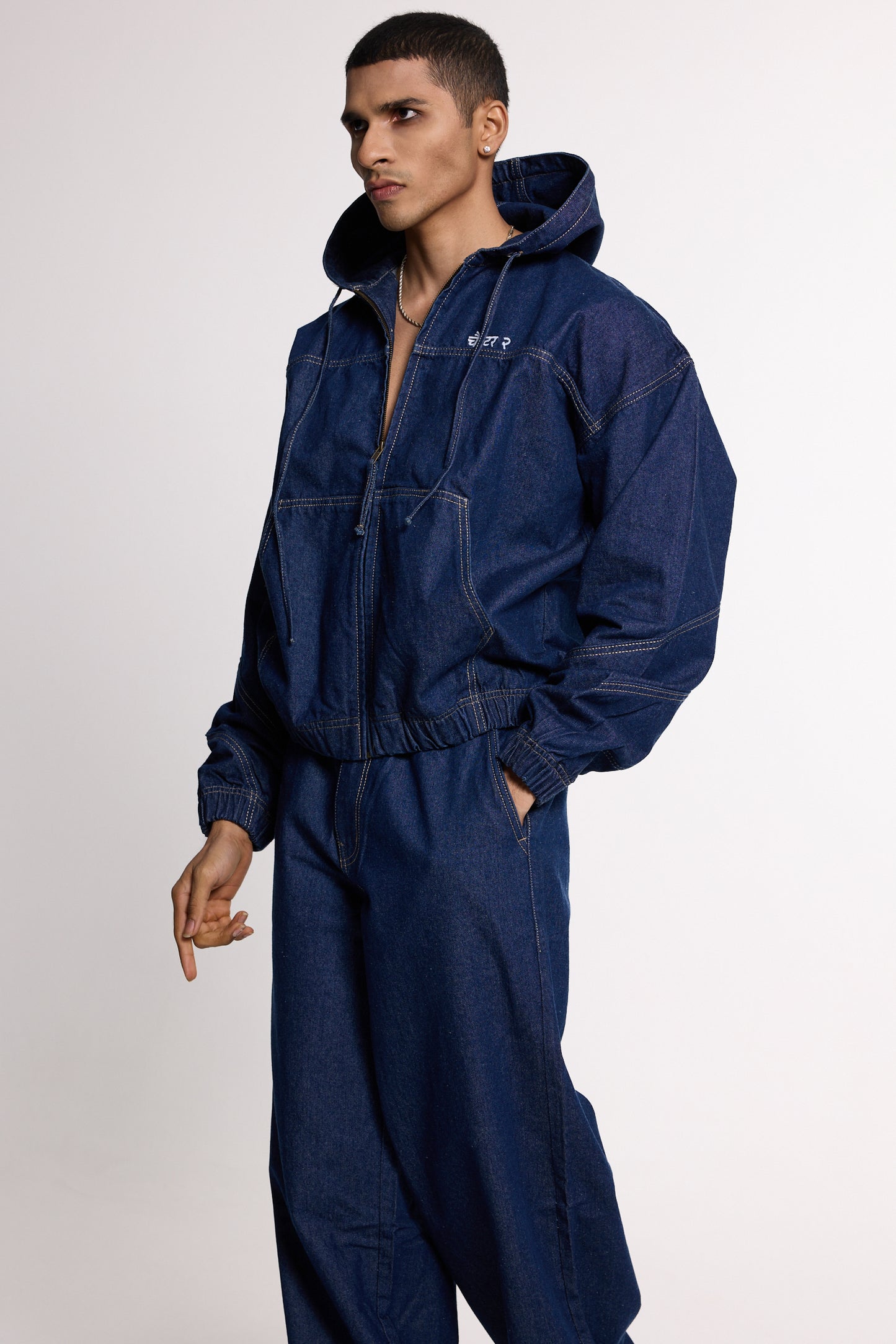 Indigo Denim Hoodie