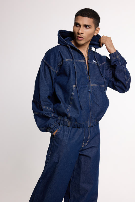 Chapter2Drip Indigo denim hoodie — view 2