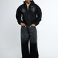 Chapter2Drip Black washed denim hoodie & bottoms set