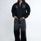 Chapter2Drip Black washed denim hoodie & bottoms set — view 2