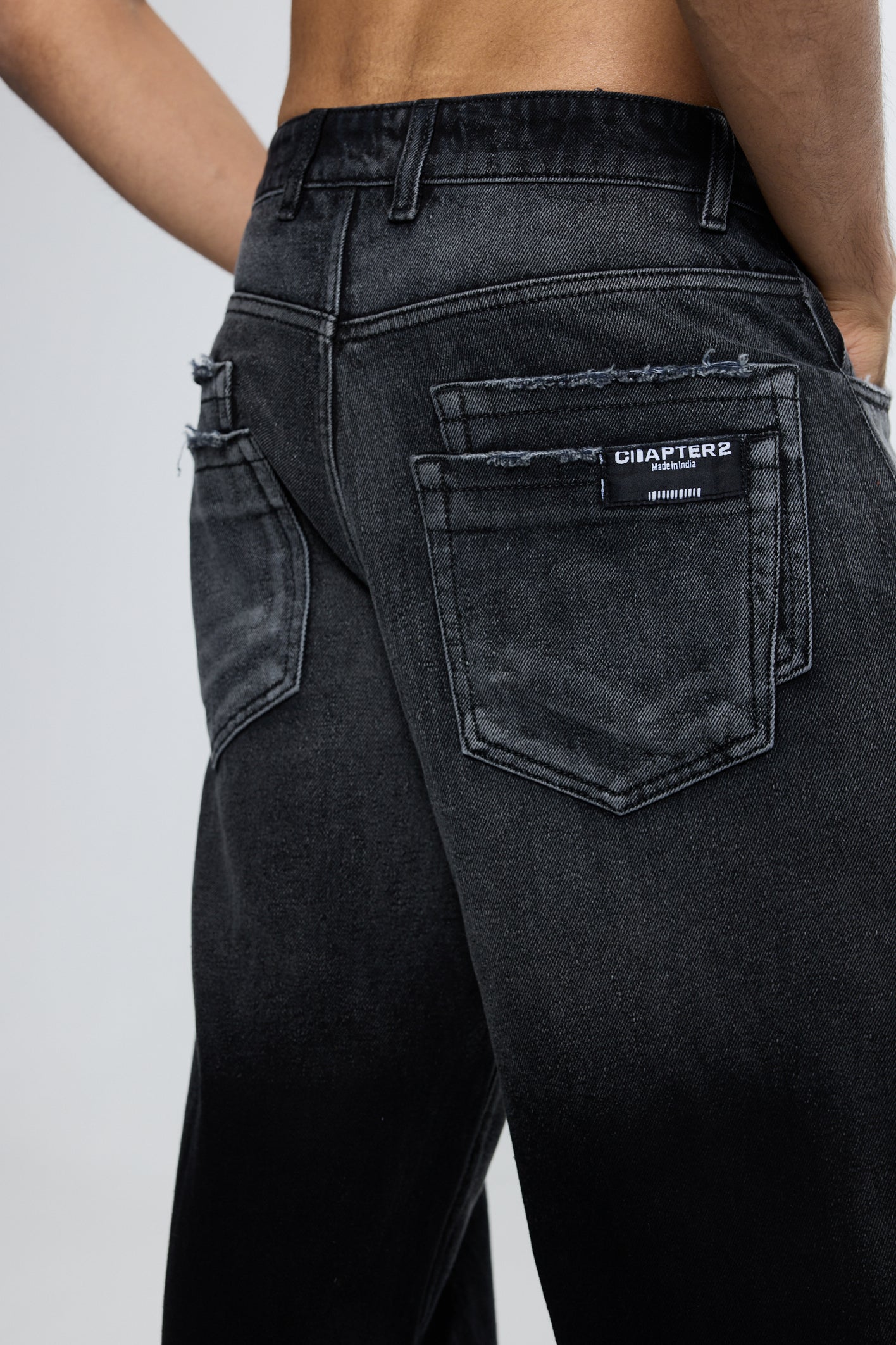 Black Washed Denim Hoodie & Bottoms