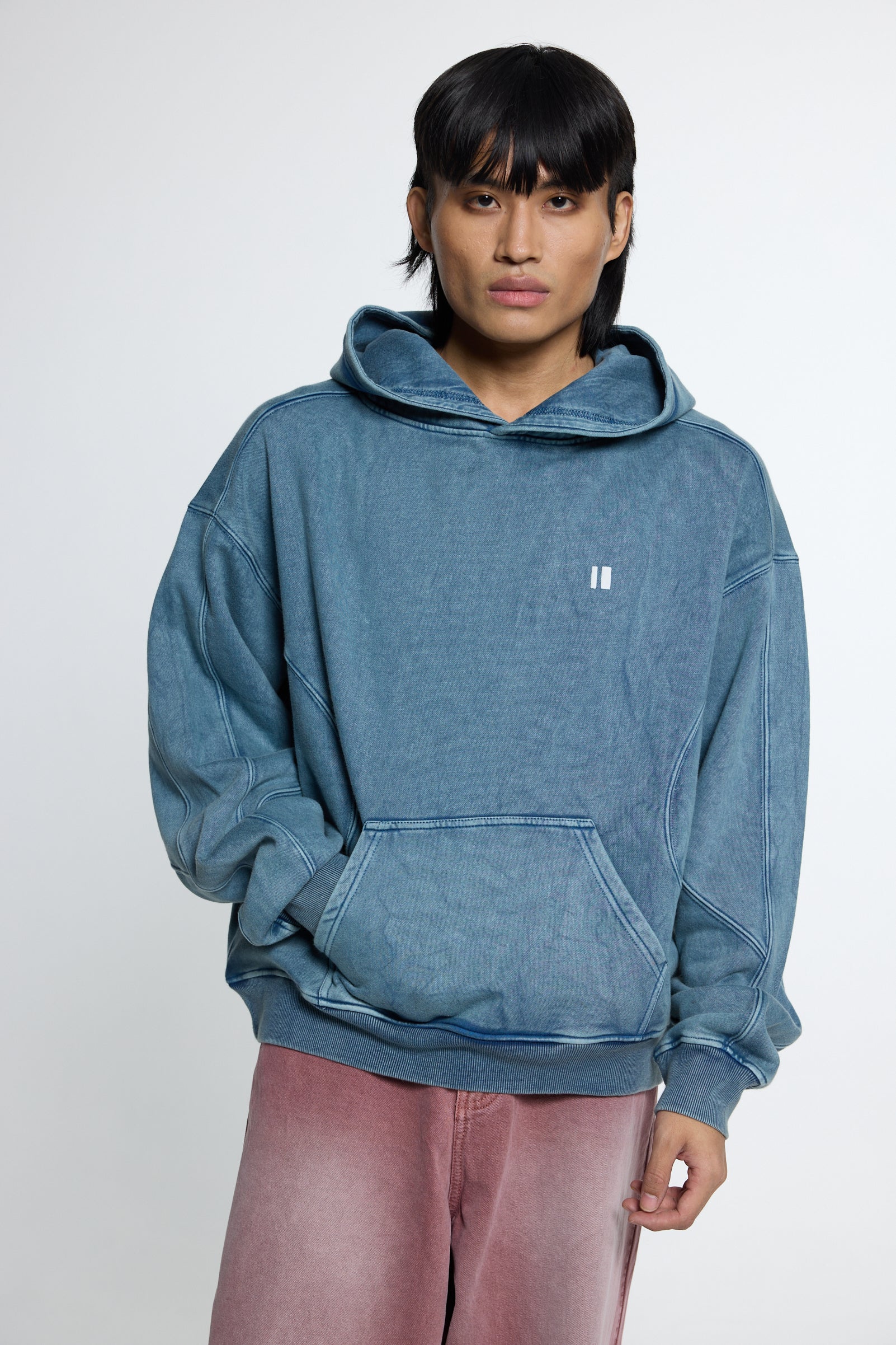 Sea Blue Washed Hoodie