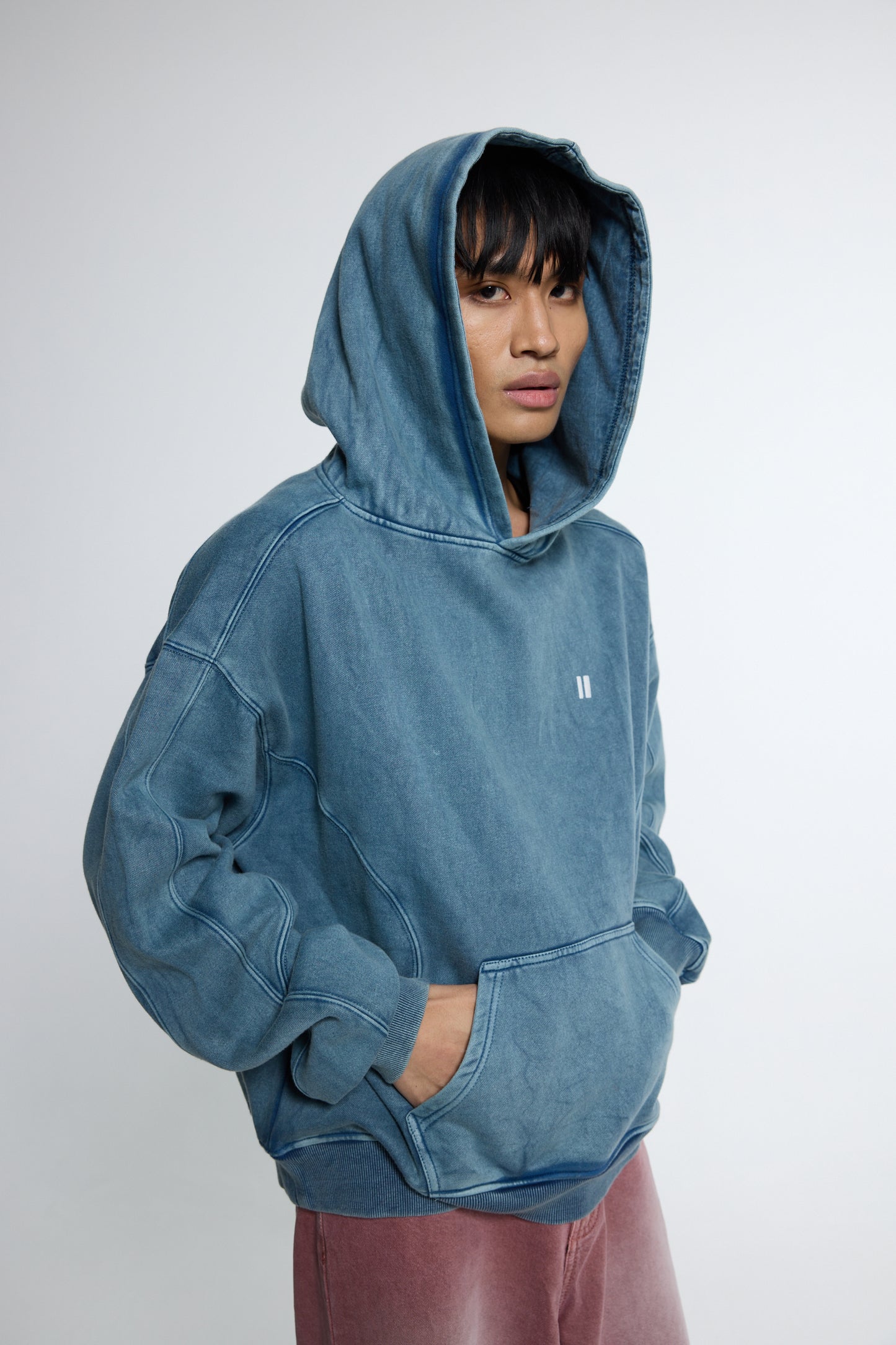 Sea Blue Washed Hoodie