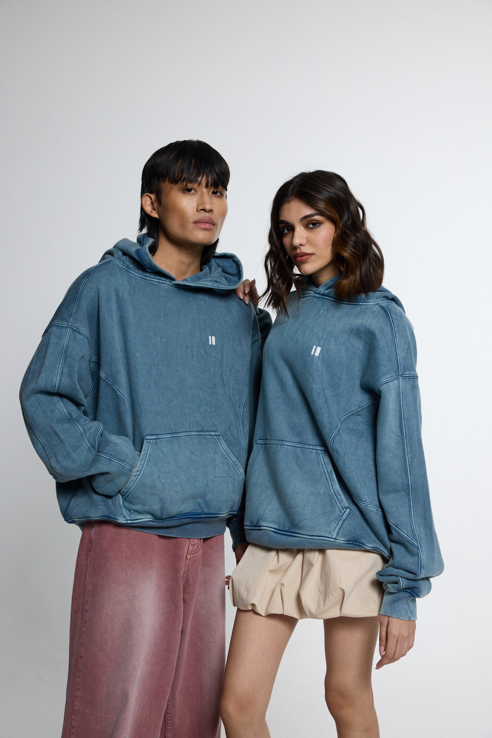 Sea Blue Washed Hoodie