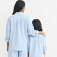 Light Blue Linen Shirt Set of 2