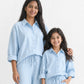 Light Blue Linen Shirt Set of 2