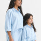 Light Blue Linen Shirt Set of 2
