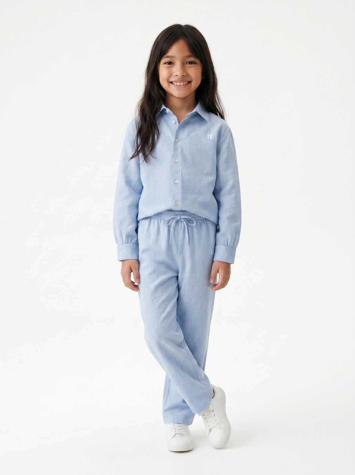 Light Blue Linen Set Jr