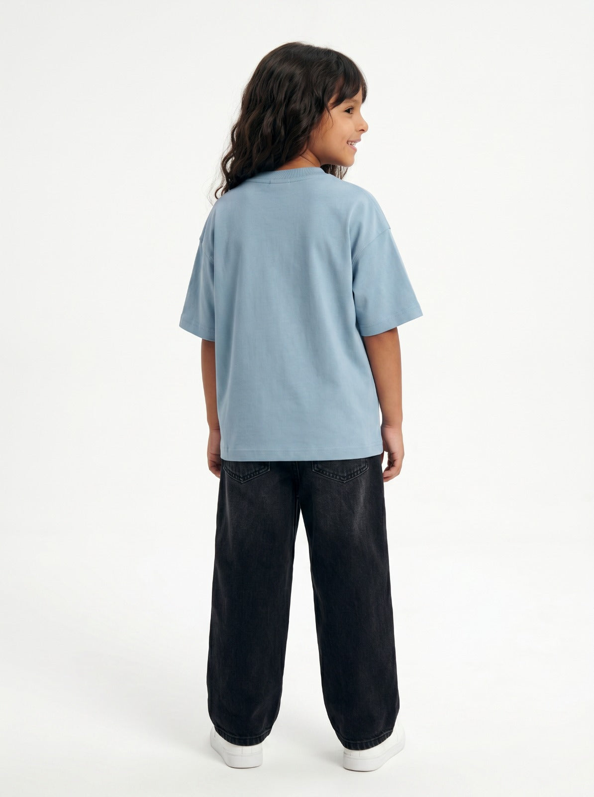 Light Blue Solid T-Shirt Jr