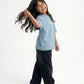 Light Blue Solid T-Shirt Jr