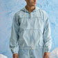 Light Blue Washed Denim Hoodie