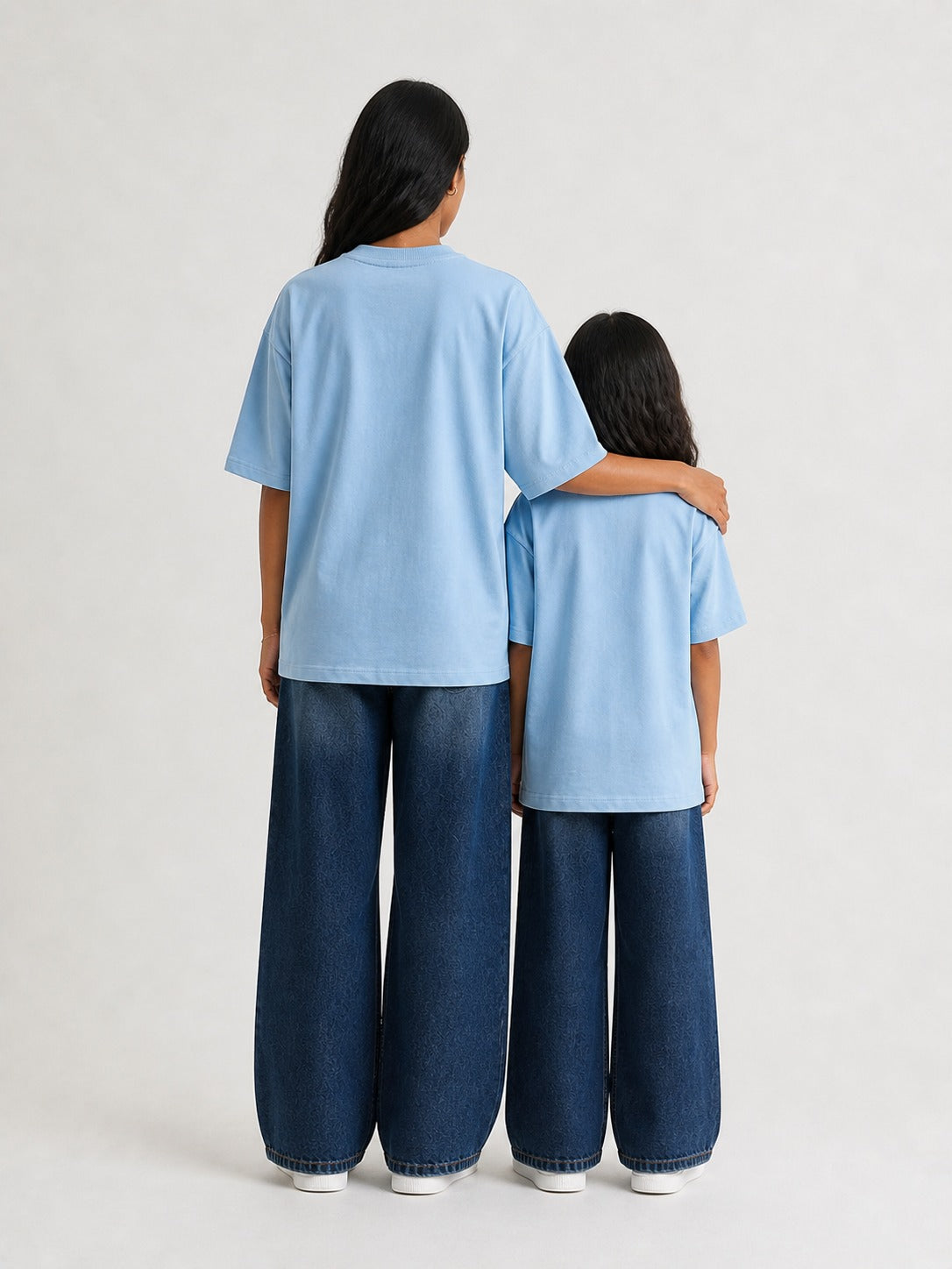 Light Blue Solid T-shirt Pack of 2