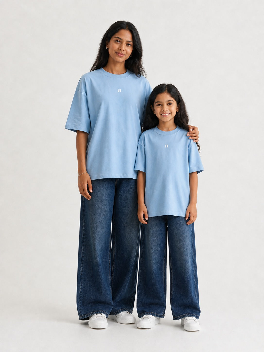 Light Blue Solid T-shirt Pack of 2