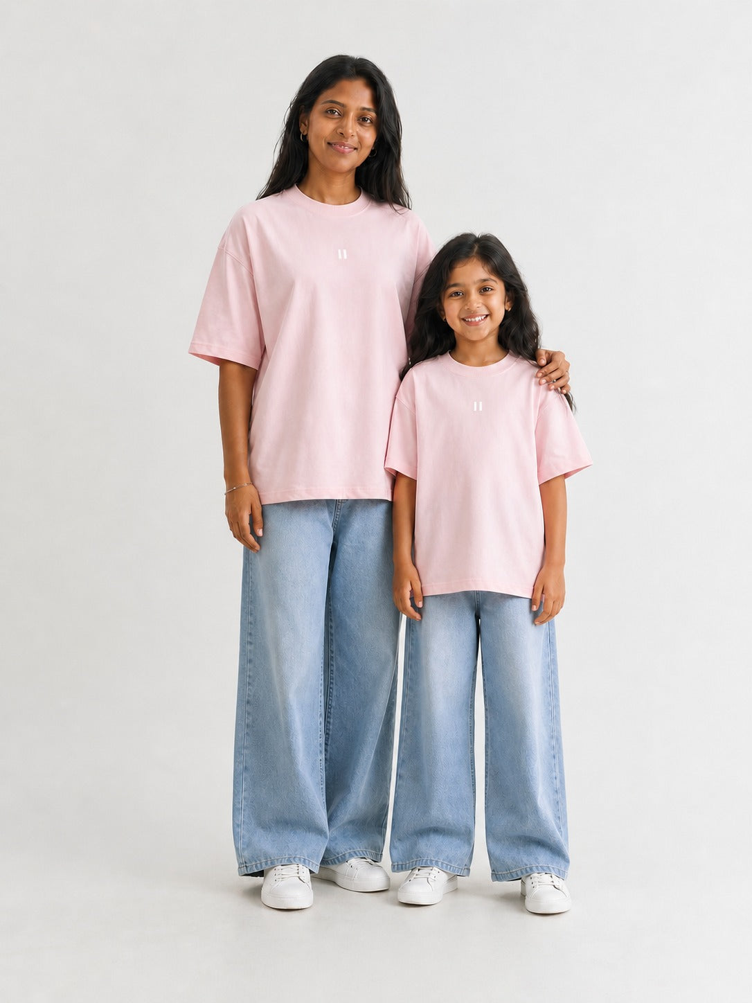 Light Pink Solid T-shirt Pack of 2