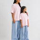 Light Pink Solid T-shirt Pack of 2