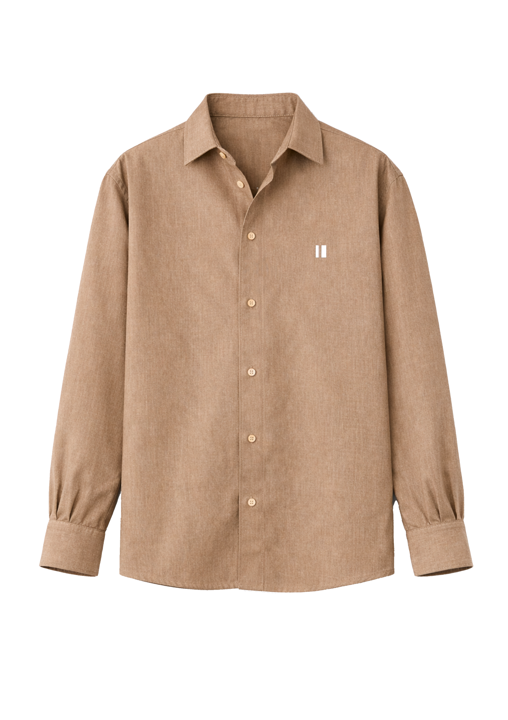 Mocha Brown Linen Shirt Jr