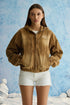 Mocha Brown Denim Hoodie