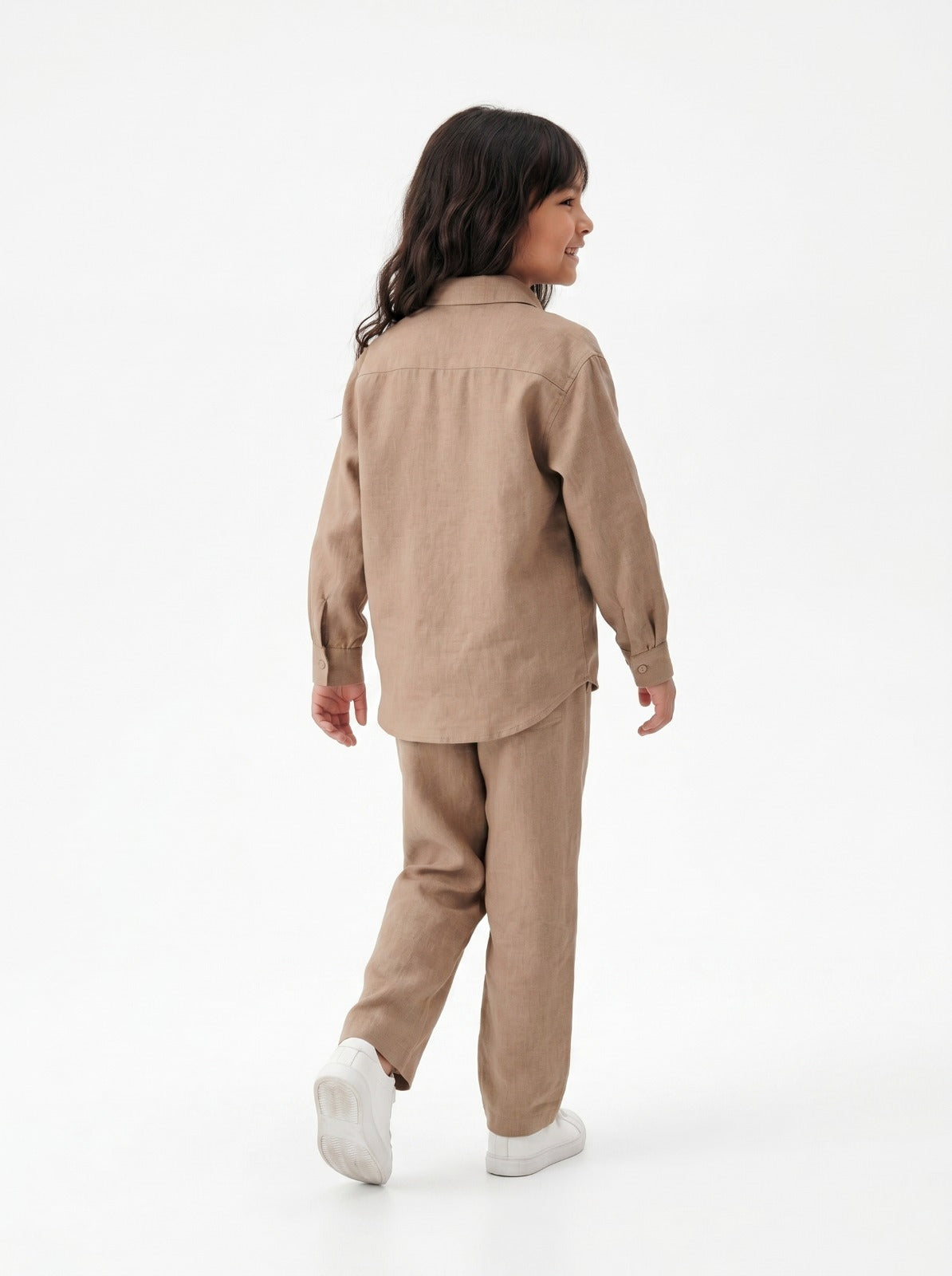 Mocha Brown Linen Set Jr