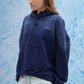 Navy Blue Ombre Polo Hoodie