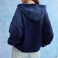 Navy Blue Ombre Polo Hoodie