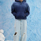 Navy Blue Ombre Polo Hoodie