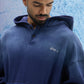 Navy Blue Ombre Polo Hoodie