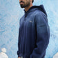 Navy Blue Ombre Polo Hoodie
