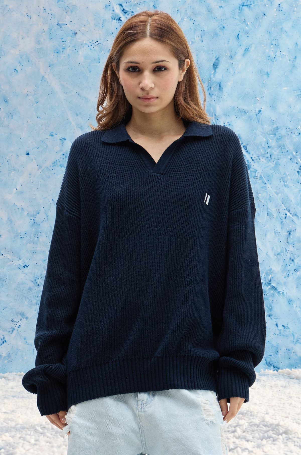 Navy Rib Polo