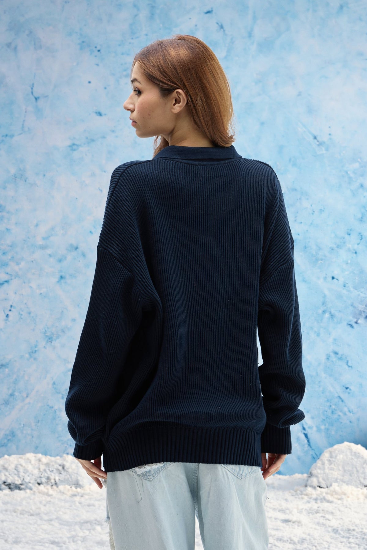 Navy Rib Polo